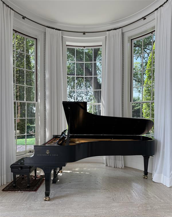 Grand piano in The Listening Room